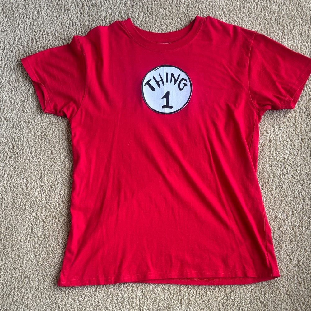 Women’s Red 'Thing 1' Graphic Tee